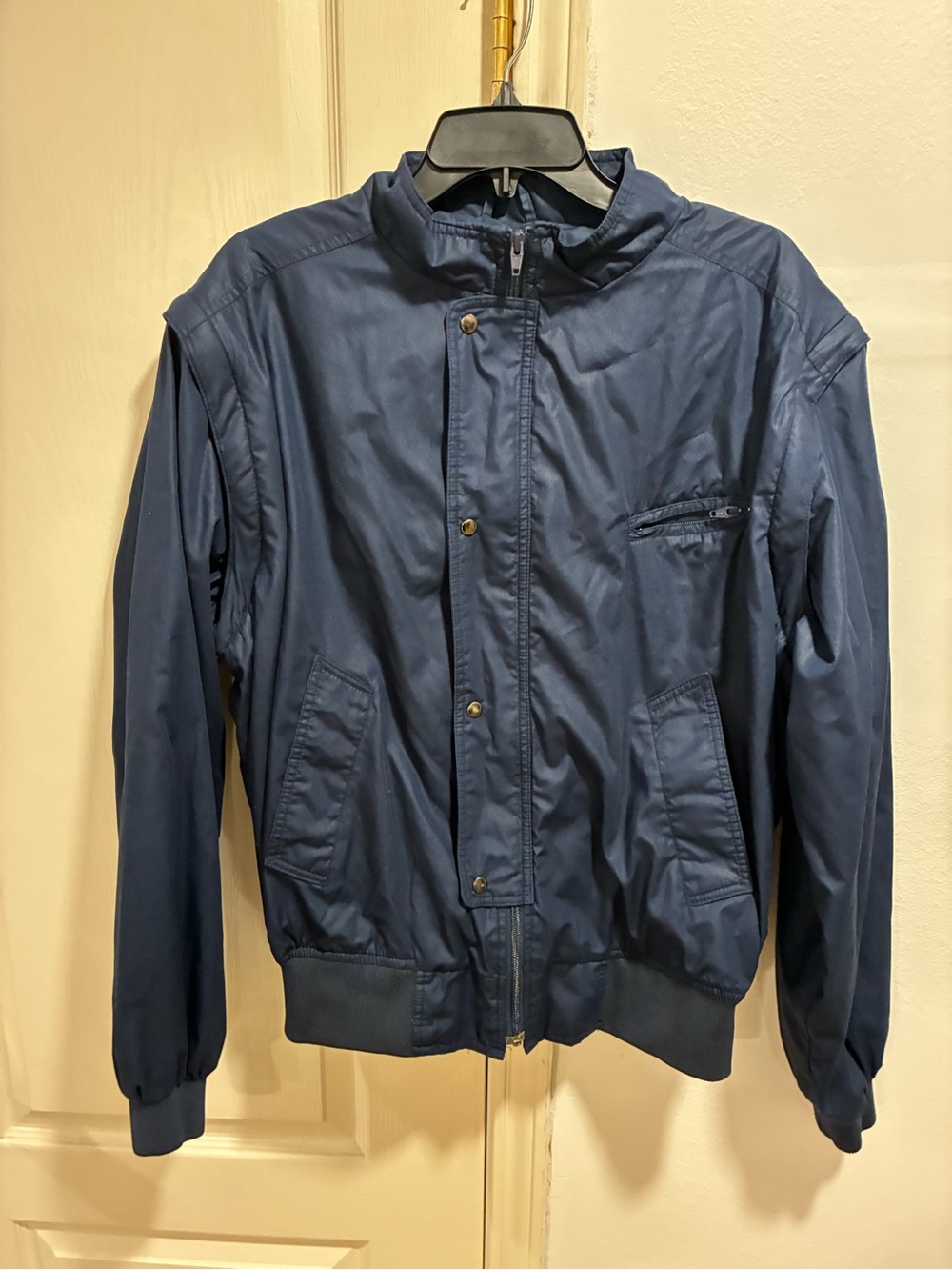Quail Run Vintage 90s Navy Men’s Windbreaker Outdoor Jacket XL